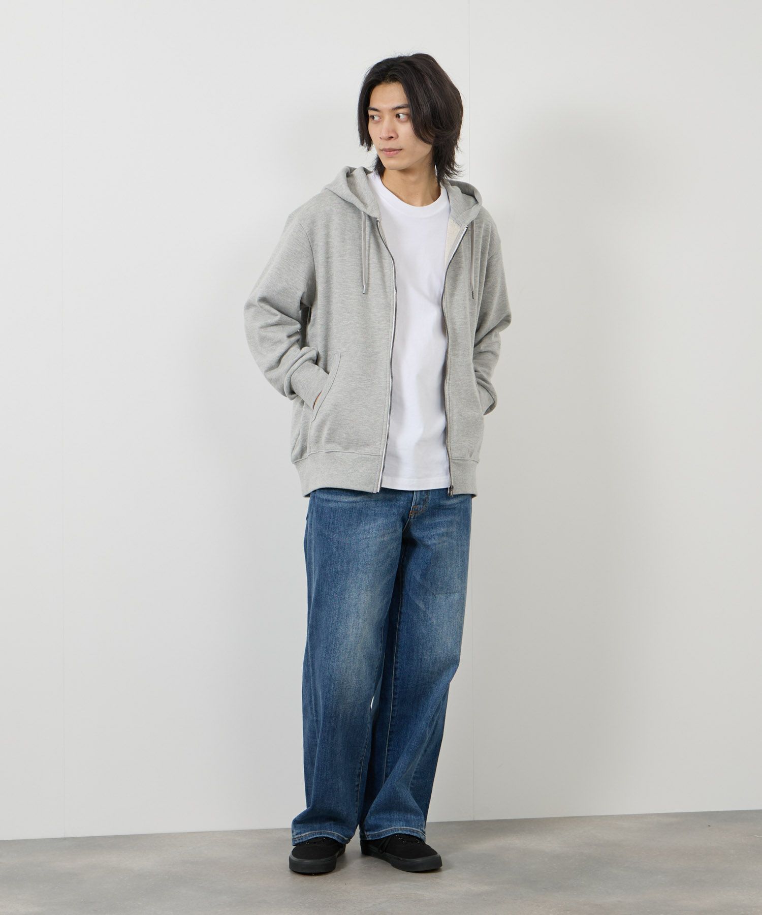 NAVY タフラク ヘビー裏毛ジップパーカー メンズ商品画像-11