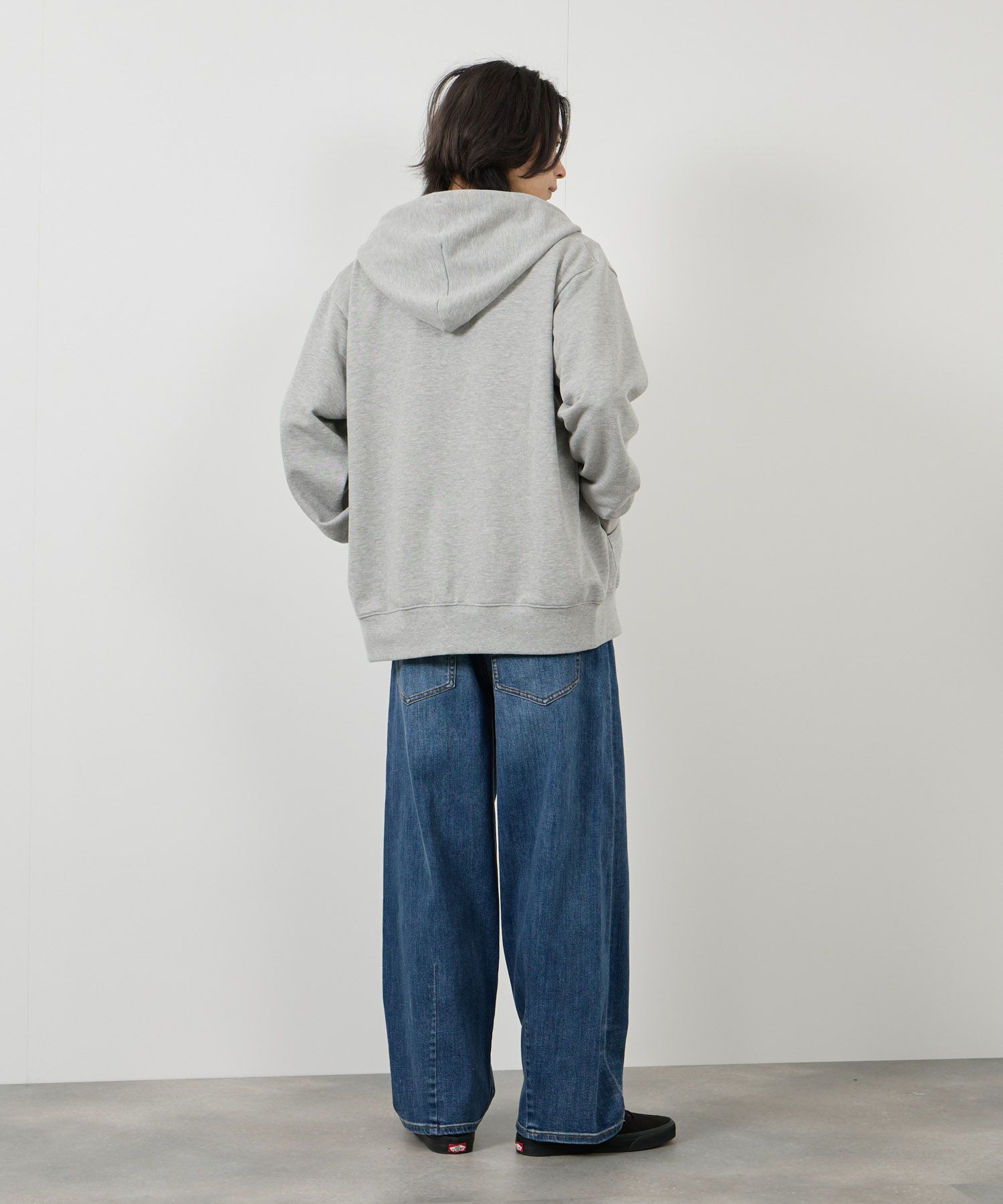 NAVY  タフラク ヘビー裏毛ジップパーカー メンズ商品画像-12