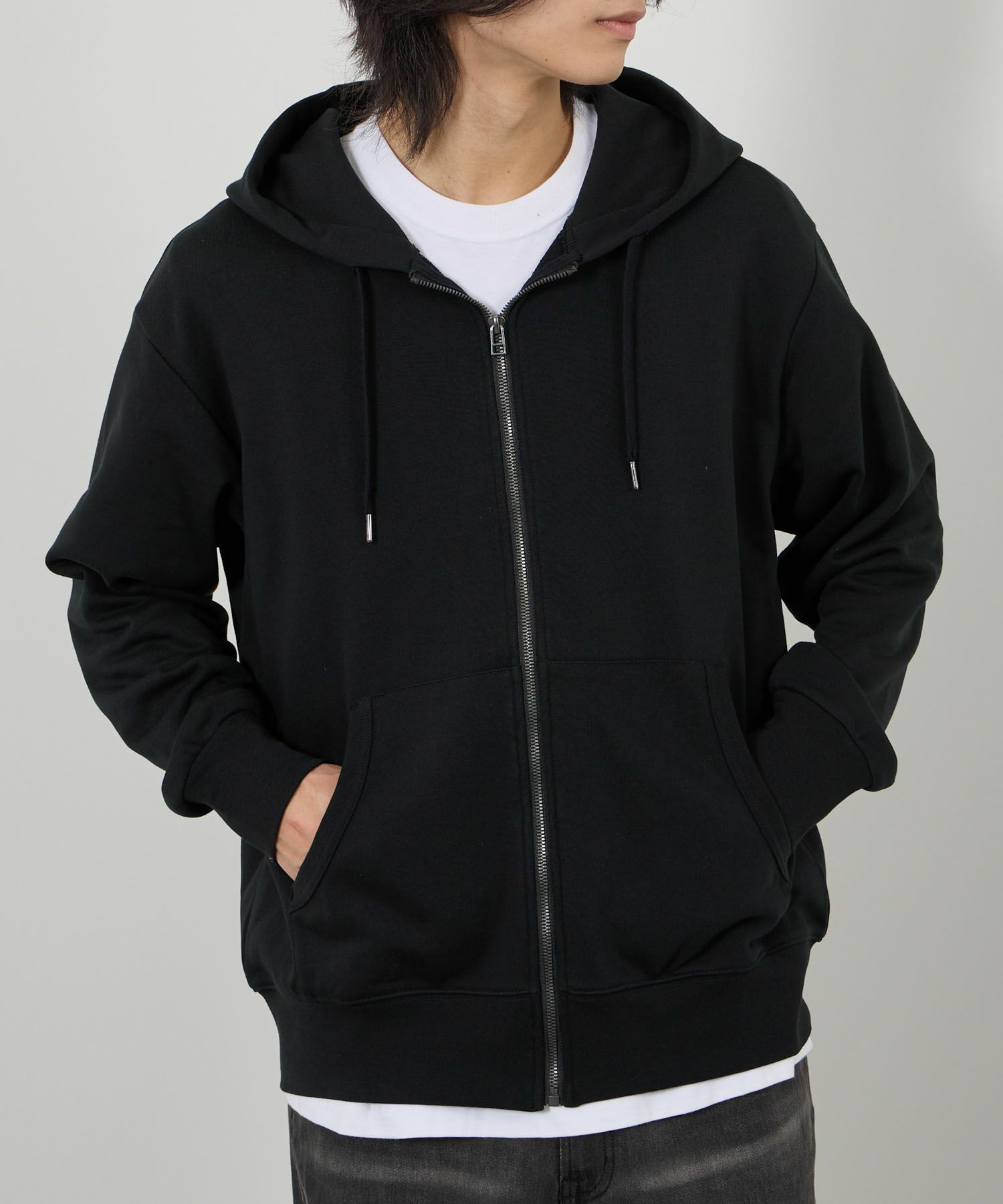 NAVY タフラク ヘビー裏毛ジップパーカー メンズ