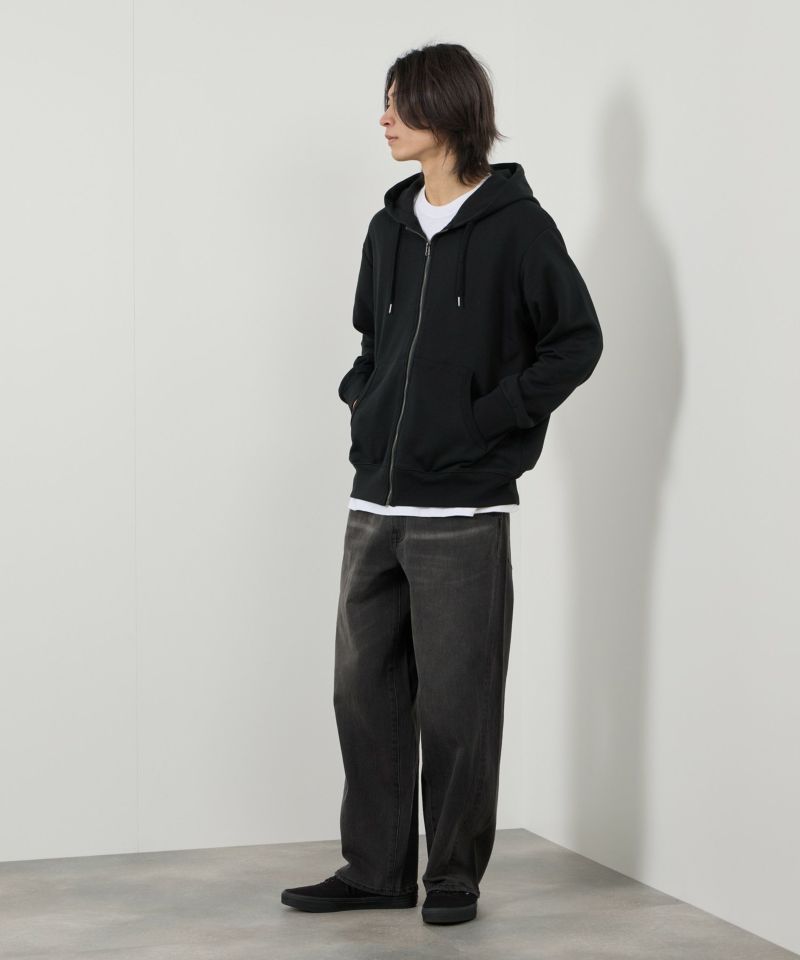 NAVY  タフラク ヘビー裏毛ジップパーカー メンズ商品画像-14