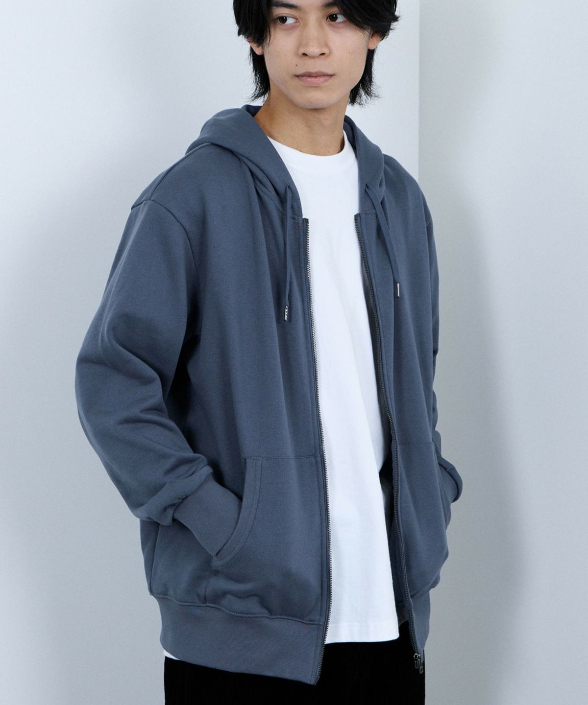 NAVY タフラク ヘビー裏毛ジップパーカー メンズ