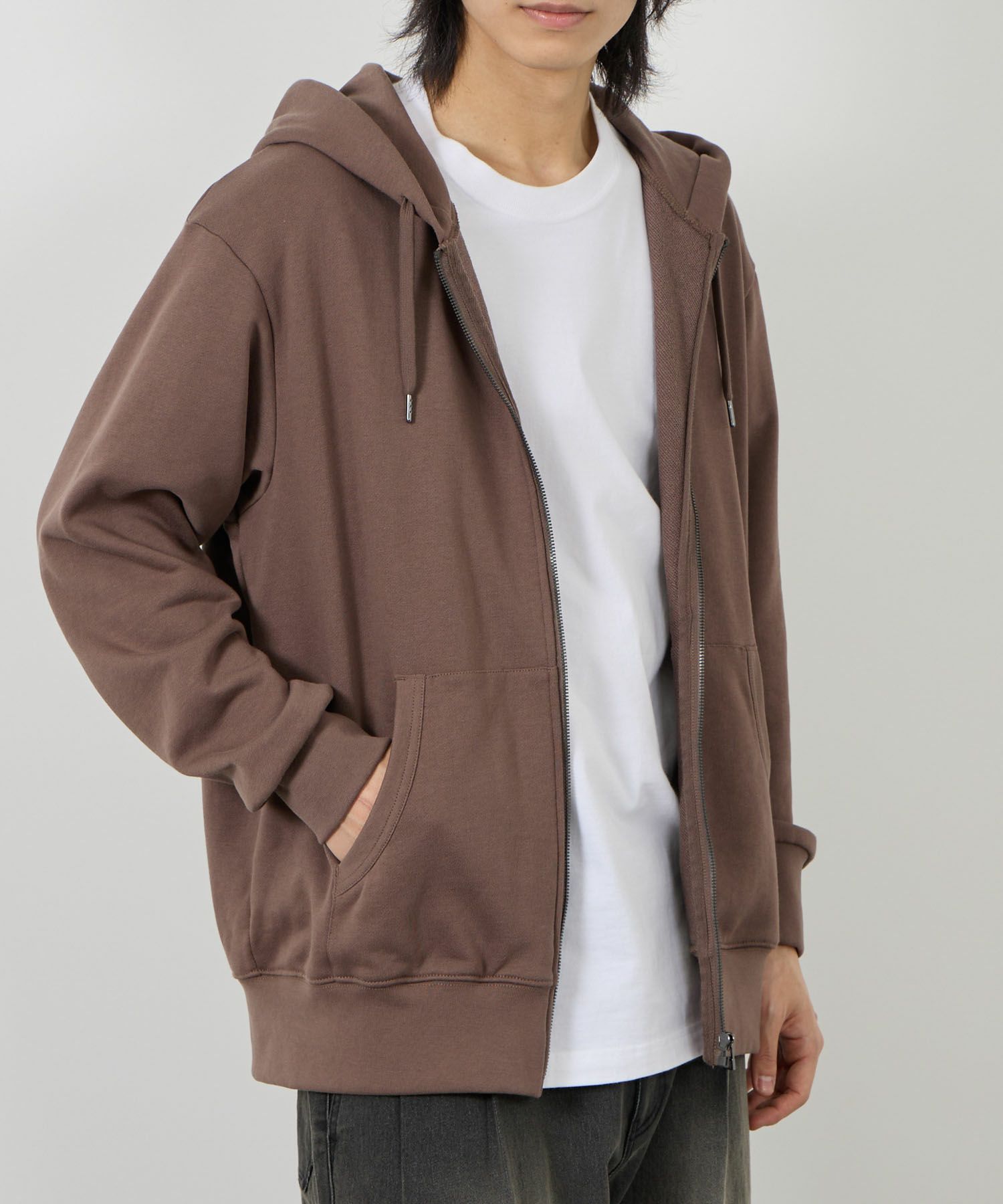 NAVY タフラク ヘビー裏毛ジップパーカー メンズ