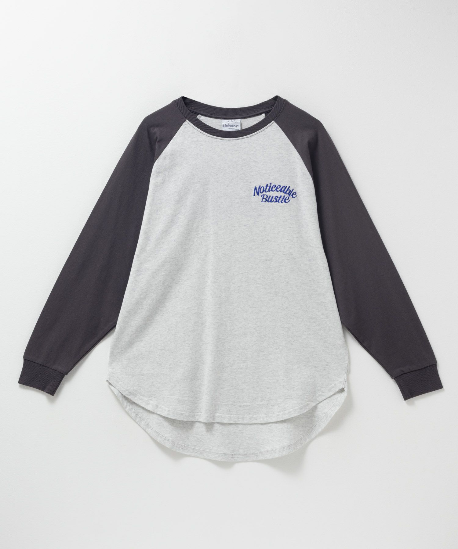 UNDERWRAPS  ビッグ刺繍ラグラン長袖Tシャツ レディース メール便 対応商品商品画像-4