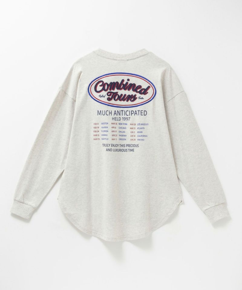 UNDERWRAPS ビッグ刺繍ラウンド長袖Tシャツ レディース メール便 対応商品商品画像-1