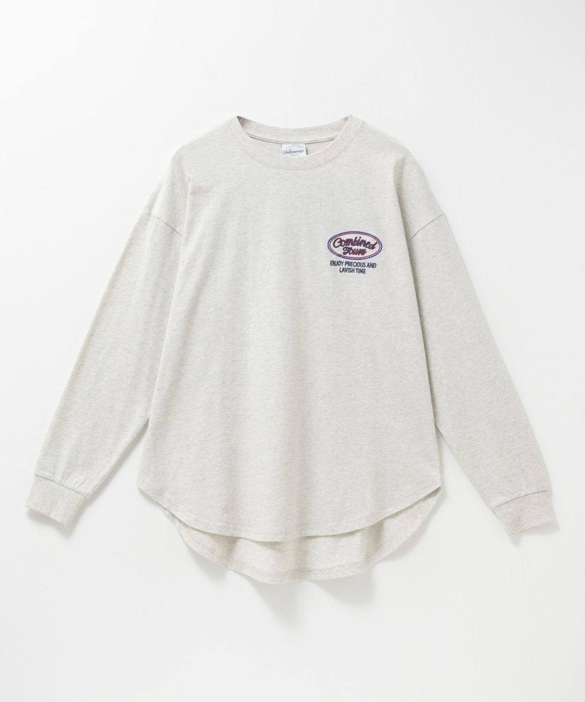 UNDERWRAPS ビッグ刺繍ラウンド長袖Tシャツ レディース メール便 対応商品