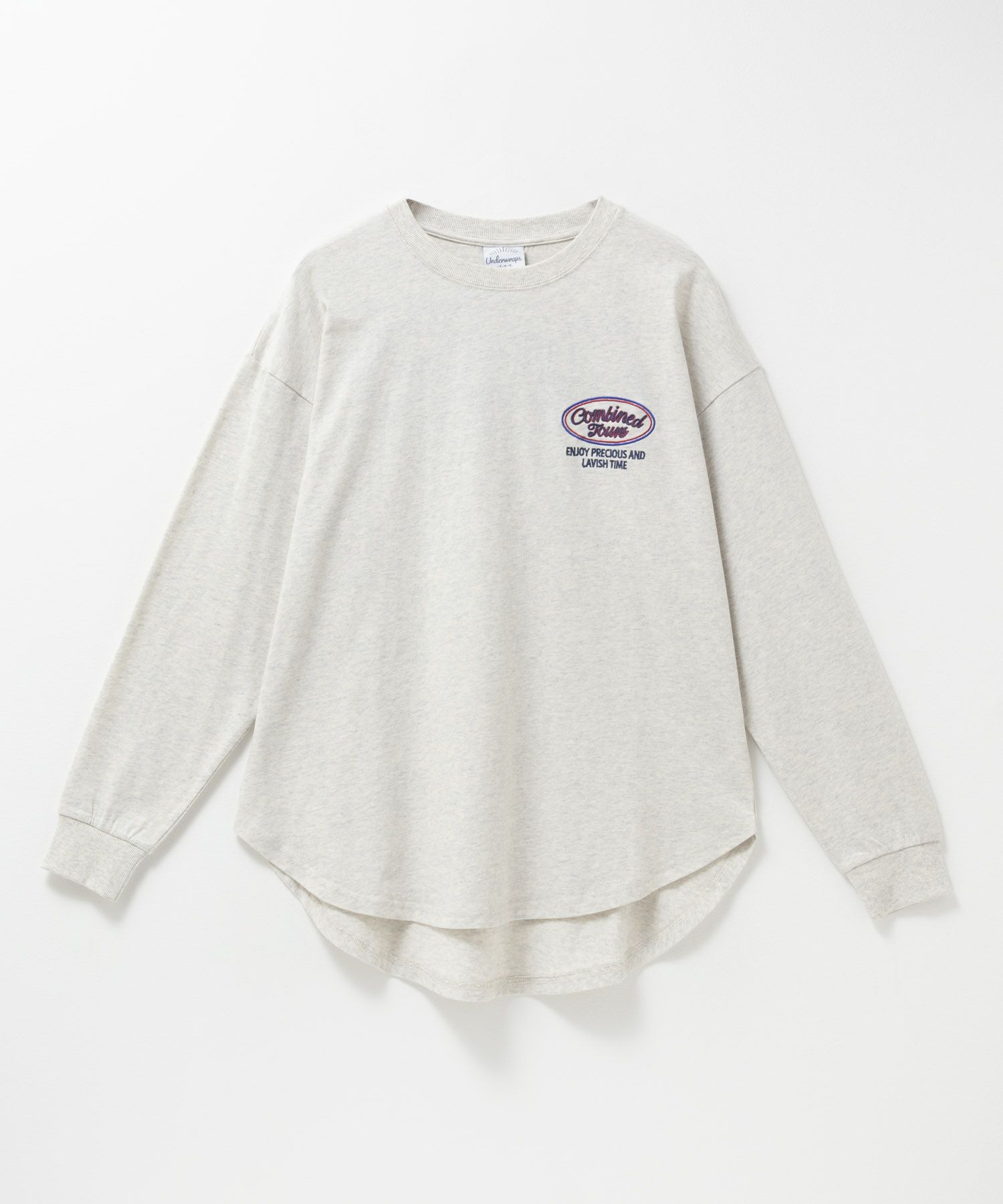 UNDERWRAPS  ビッグ刺繍ラウンド長袖Tシャツ レディース メール便 対応商品商品サムネイル-2
