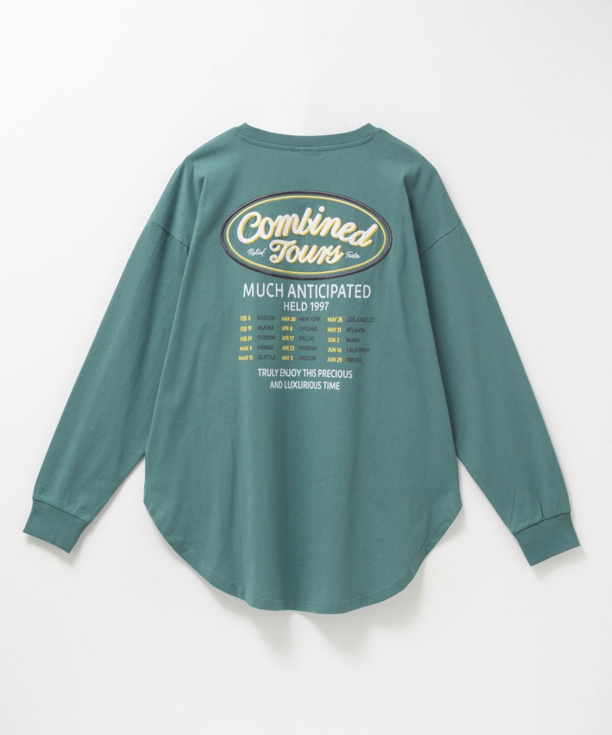 UNDERWRAPS ビッグ刺繍ラウンド長袖Tシャツ レディース メール便 対応商品