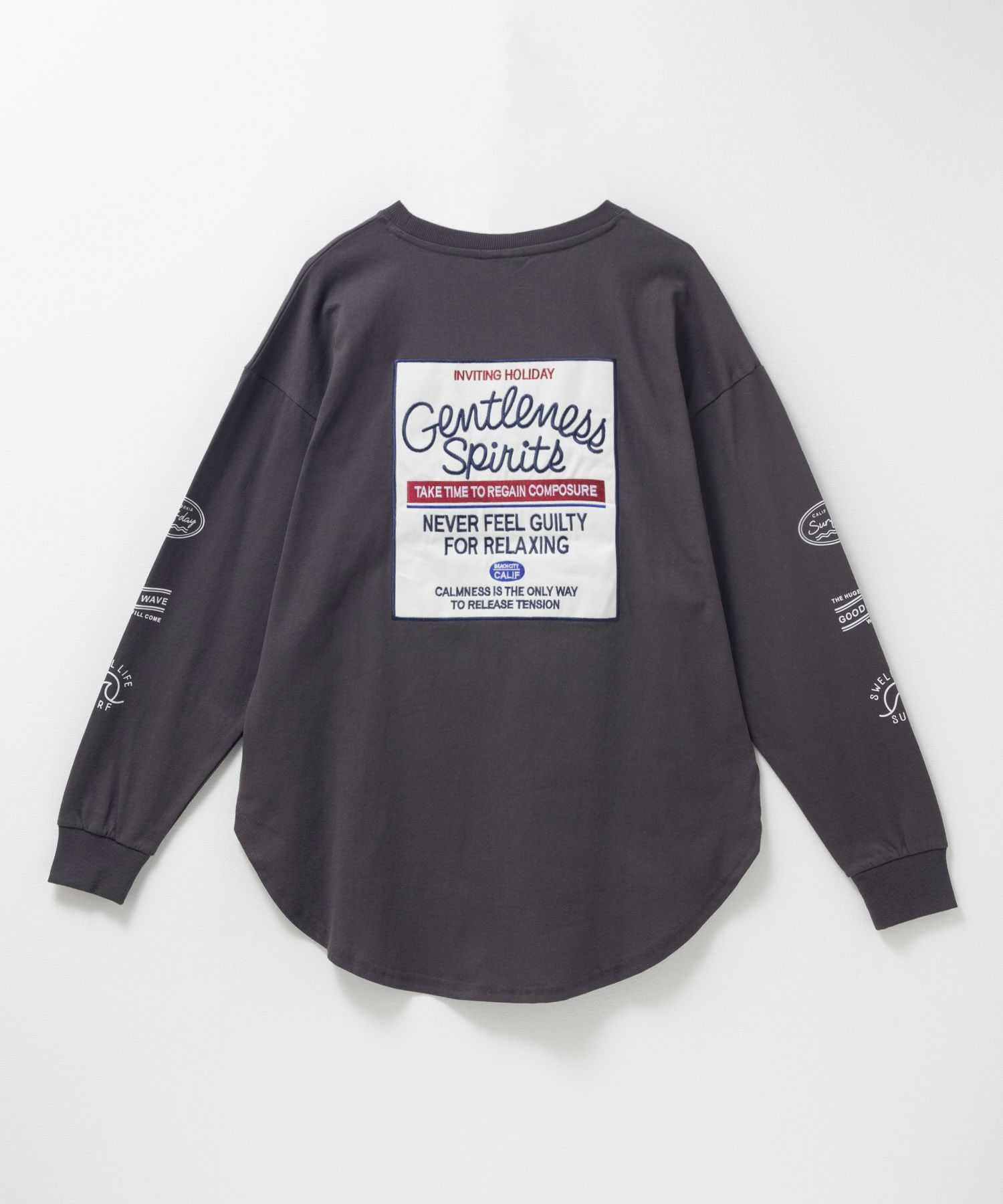 UNDERWRAPS ビッグツイル刺繍ラウンド長袖Tシャツ レディース メール便 対応商品