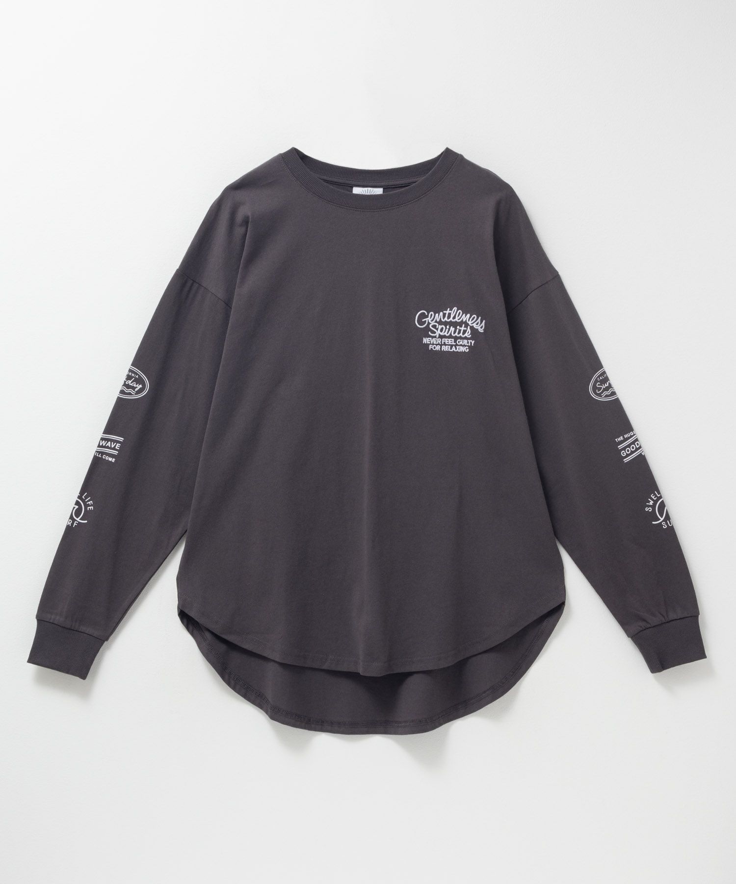 UNDERWRAPS ビッグツイル刺繍ラウンド長袖Tシャツ レディース メール便 対応商品