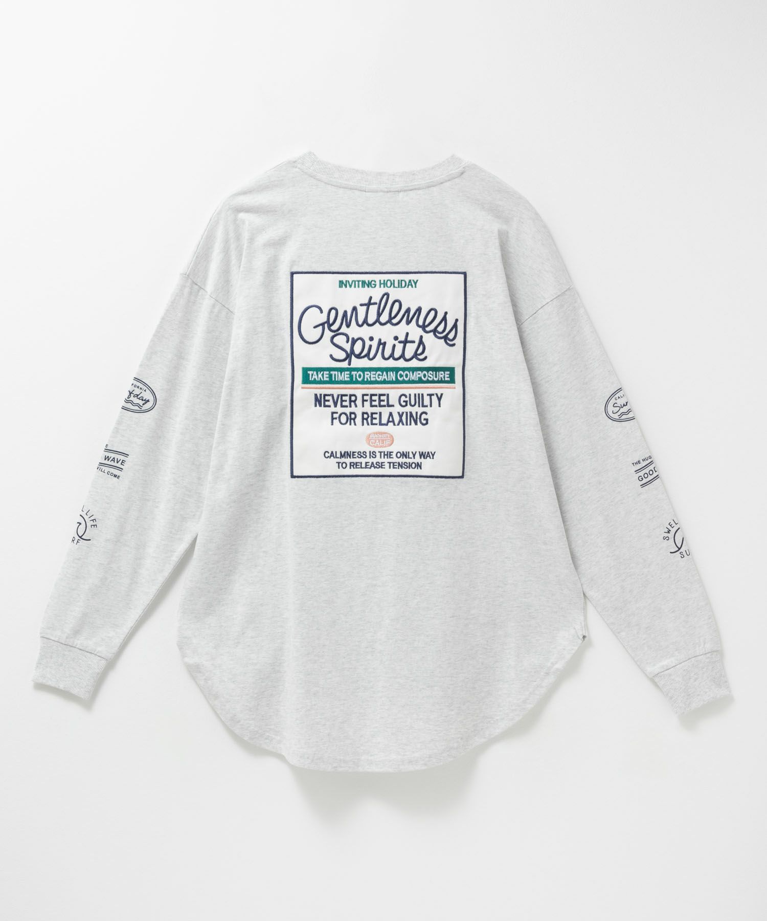 UNDERWRAPS ビッグツイル刺繍ラウンド長袖Tシャツ レディース メール便 対応商品