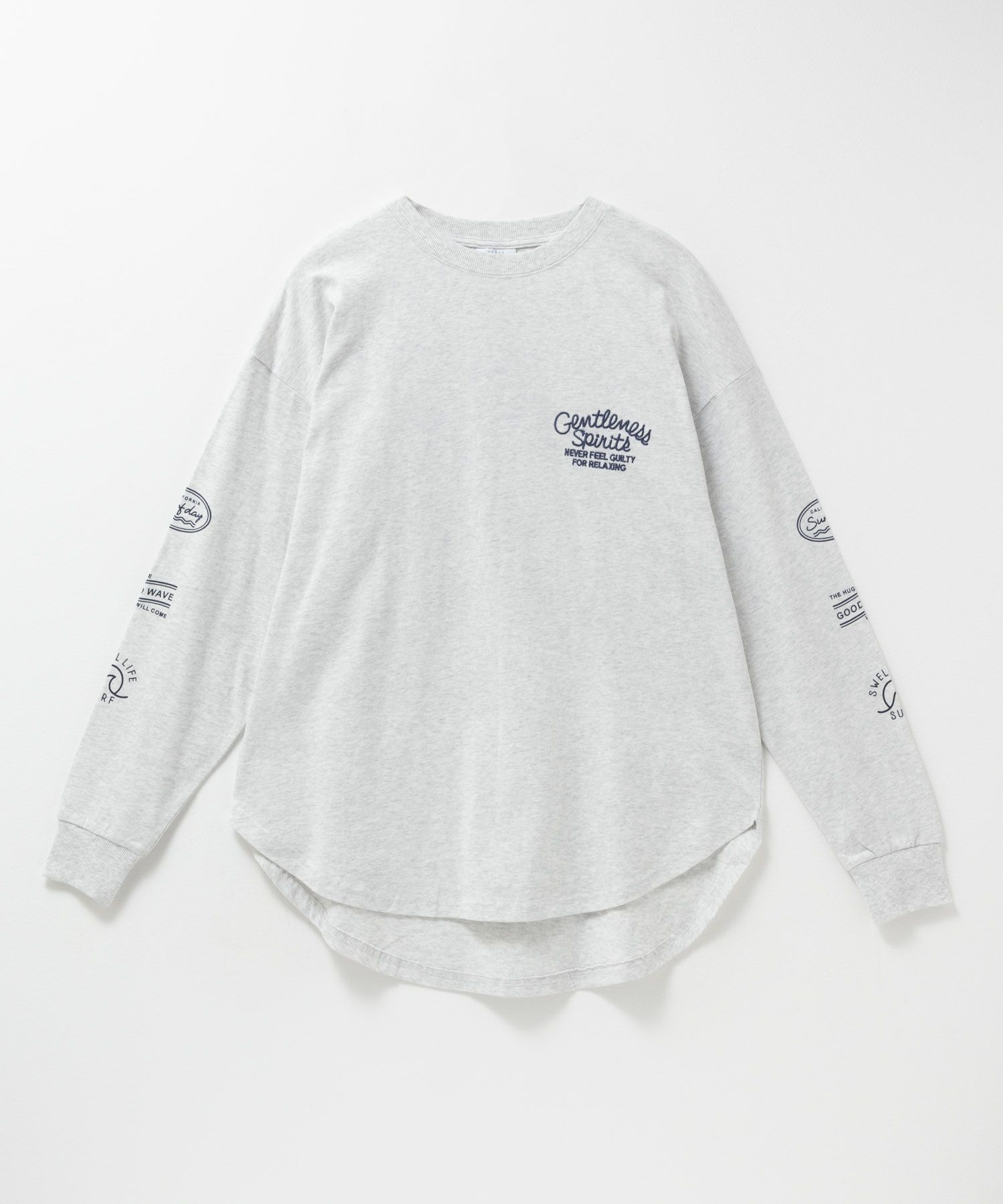 UNDERWRAPS ビッグツイル刺繍ラウンド長袖Tシャツ レディース メール便 対応商品