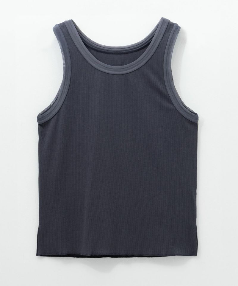 Idnes チュールテレコタンクトップ レディース メール便 対応商品商品画像-5