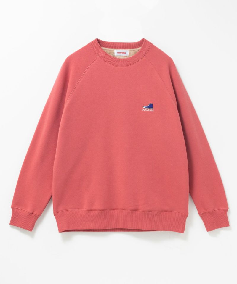 CONVERSE  ワンポイントシューズ刺繍裏シャギートレーナー レディース商品画像-1