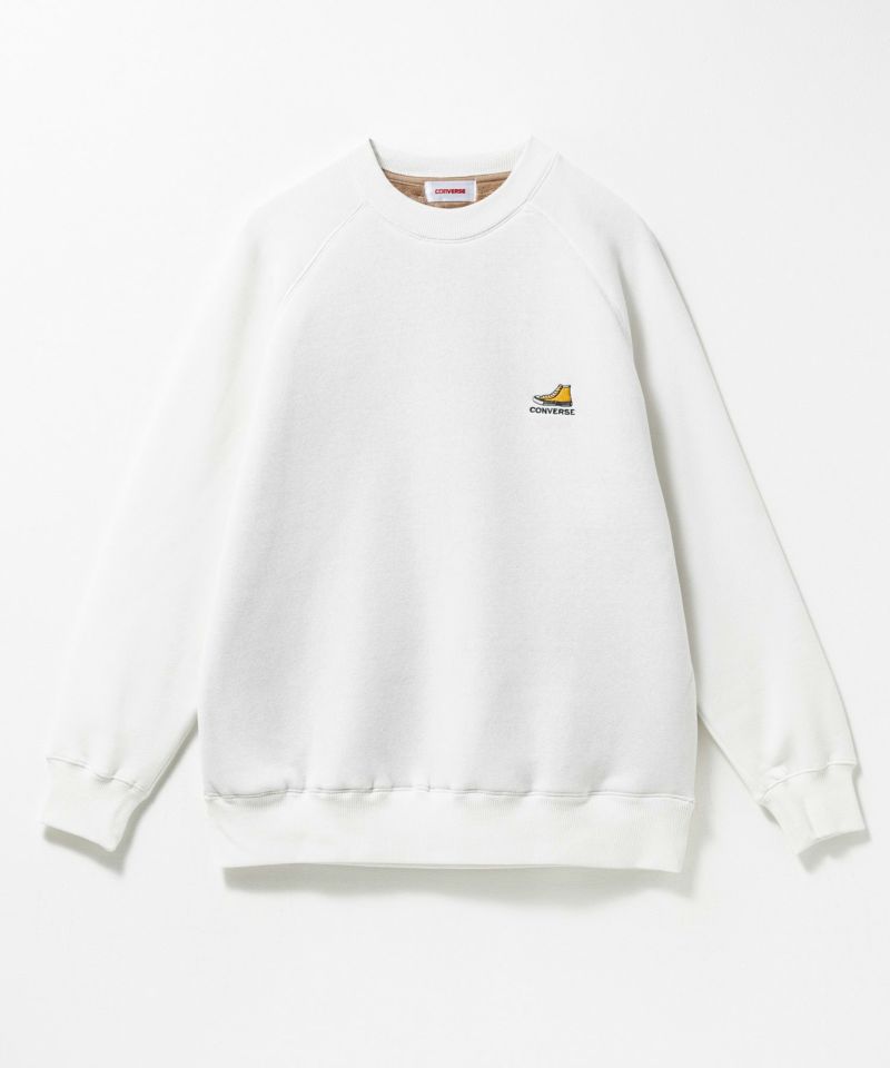 [値下げ]CONVERSE  ワンポイントシューズ刺繍裏シャギートレーナー レディース商品画像-3