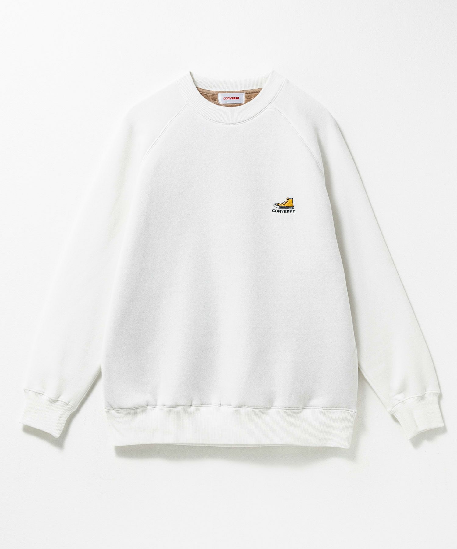 CONVERSE  ワンポイントシューズ刺繍裏シャギートレーナー レディース商品画像-3