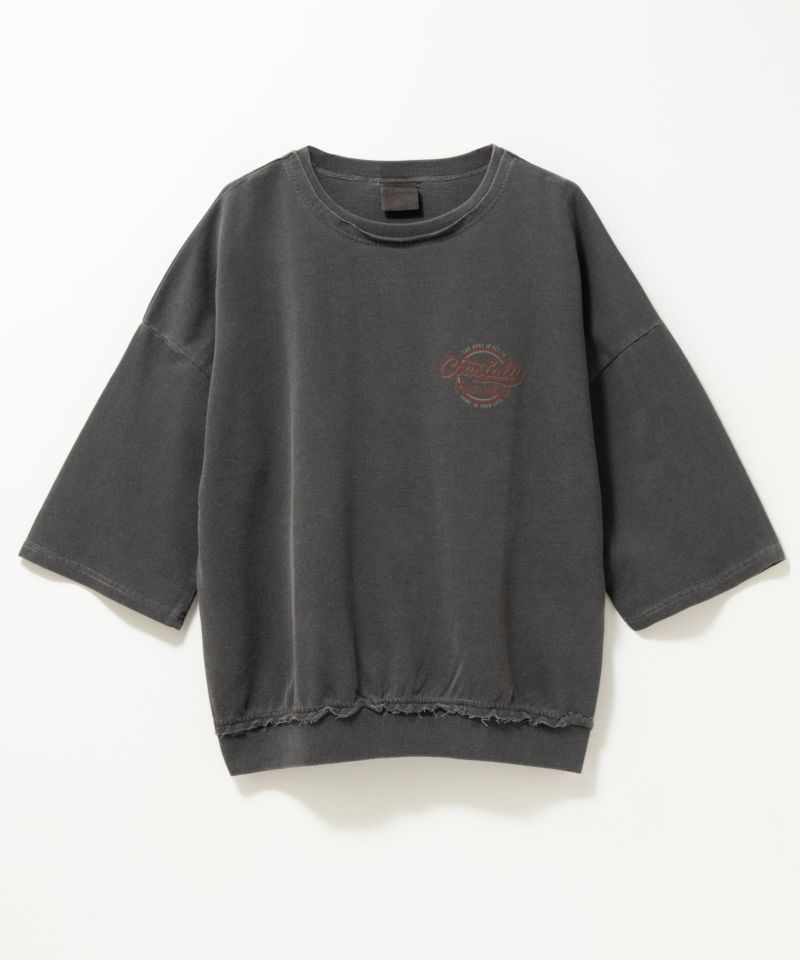 UNDERWRAPS  ミニ裏毛ピグメント7分袖Tシャツ レディース メール便 対応商品商品画像-2