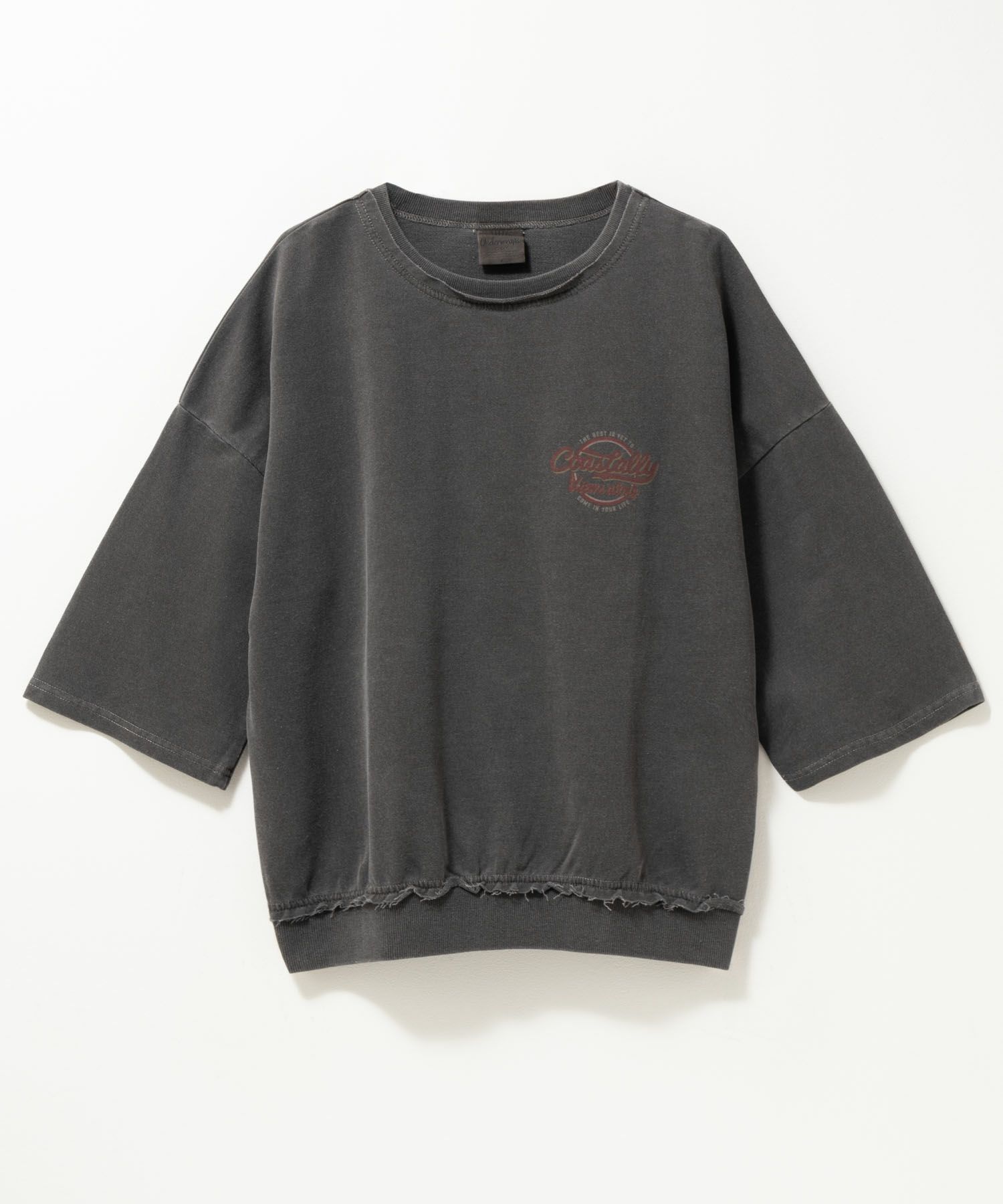 UNDERWRAPS ミニ裏毛ピグメント7分袖Tシャツ レディース メール便 対応商品