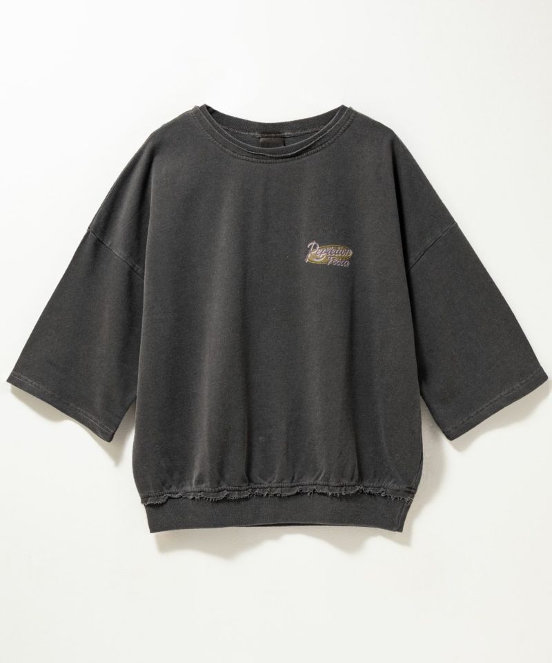 UNDERWRAPS ミニ裏毛ピグメント7分袖Tシャツ レディース メール便 対応商品商品画像-4