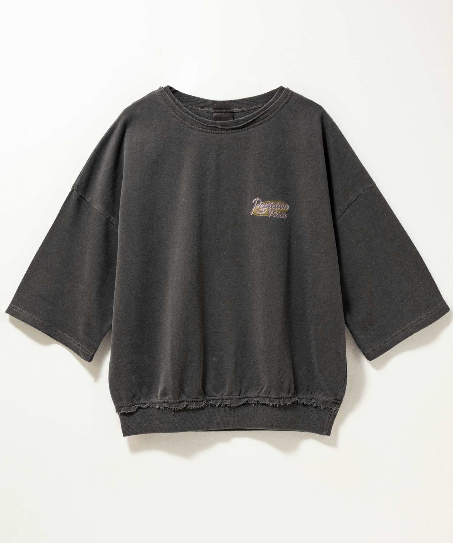 UNDERWRAPS  ミニ裏毛ピグメント7分袖Tシャツ レディース メール便 対応商品商品サムネイル-4