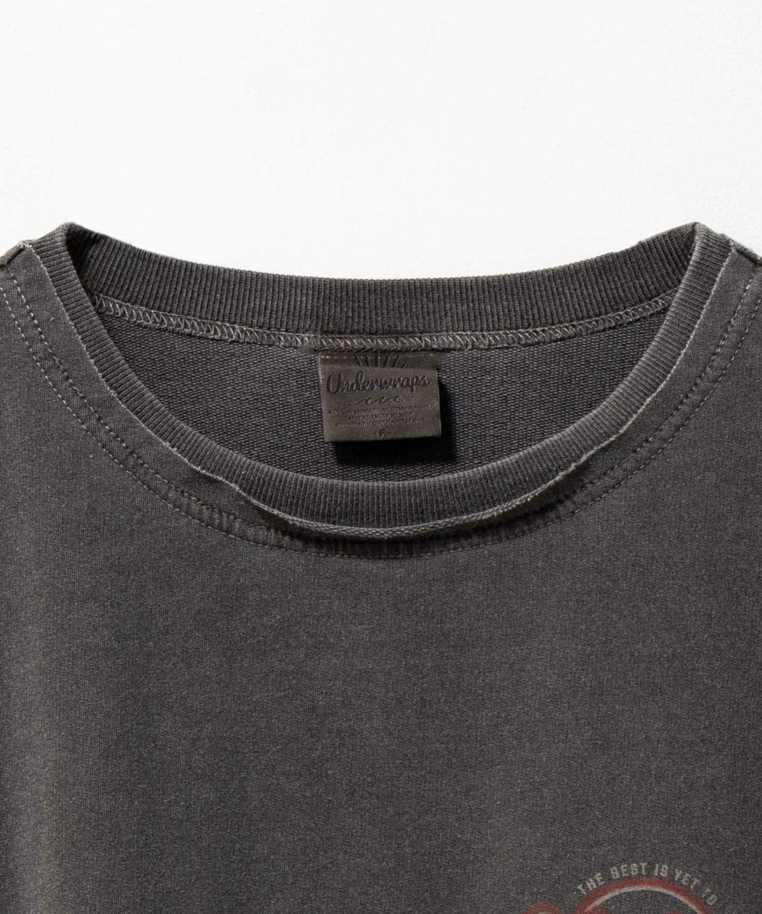 UNDERWRAPS  ミニ裏毛ピグメント7分袖Tシャツ レディース メール便 対応商品商品画像-5