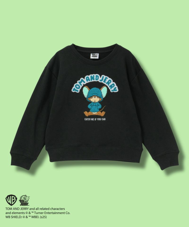 Tom and Jerry ジェリー サガラ刺繍トレーナー キッズ商品画像-1