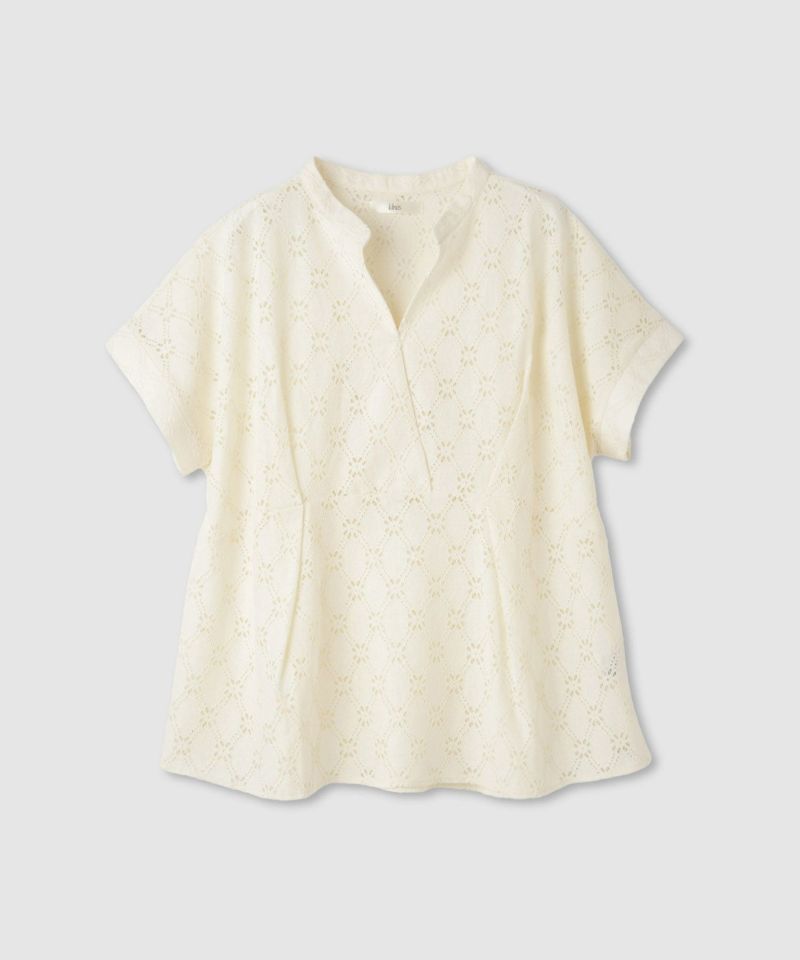 Idnes  レーススキッパーブラウス レディース商品画像-1