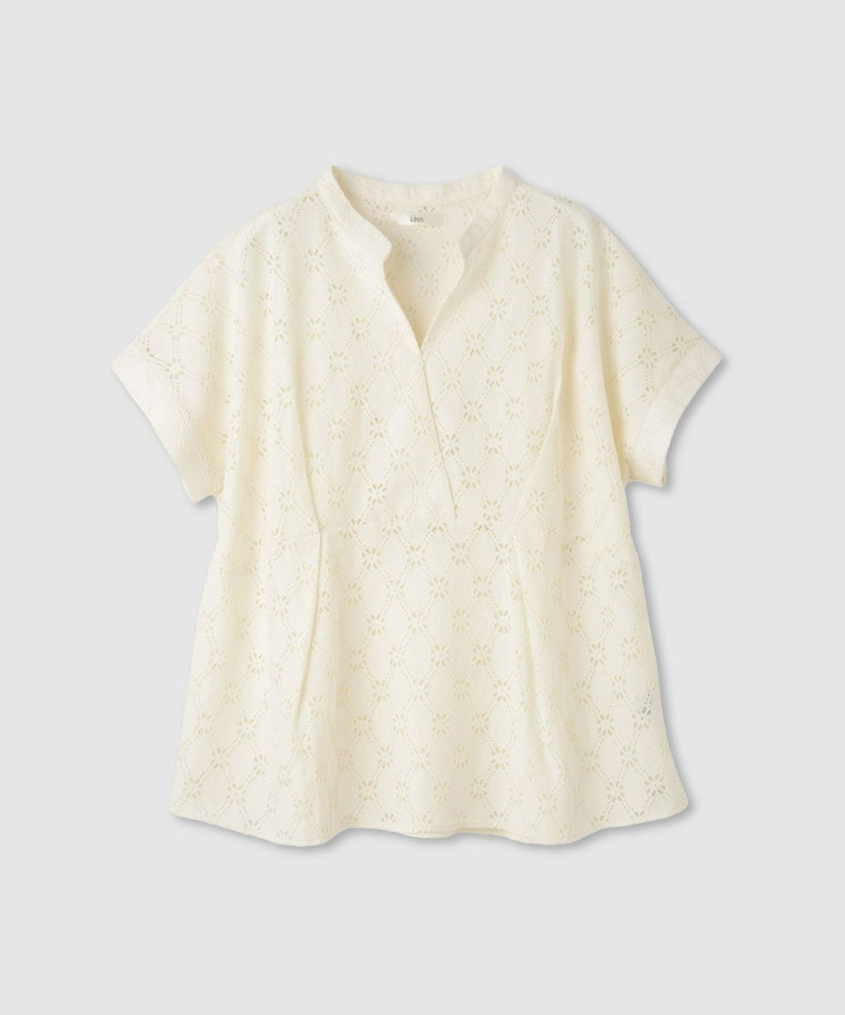 Idnes レーススキッパーブラウス レディース