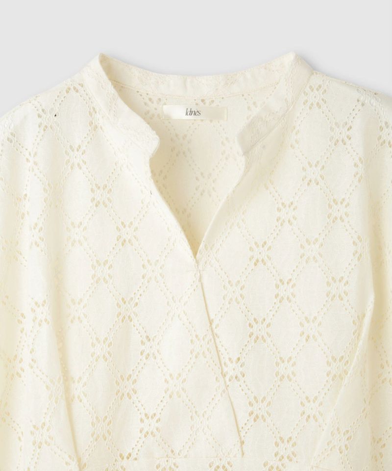 Idnes レーススキッパーブラウス レディース商品画像-4