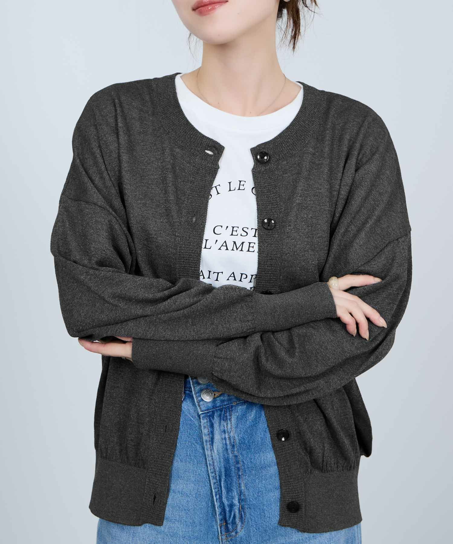 [さらに50%OFF]Idnes  シアー前後2WAYカーディガン レディース商品画像-5