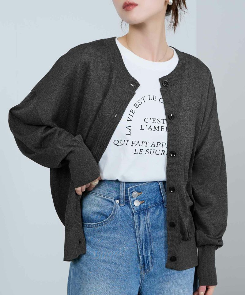 Idnes  シアー前後2WAYカーディガン レディース商品画像-6