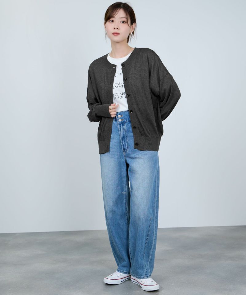 Idnes  シアー前後2WAYカーディガン レディース商品画像-8