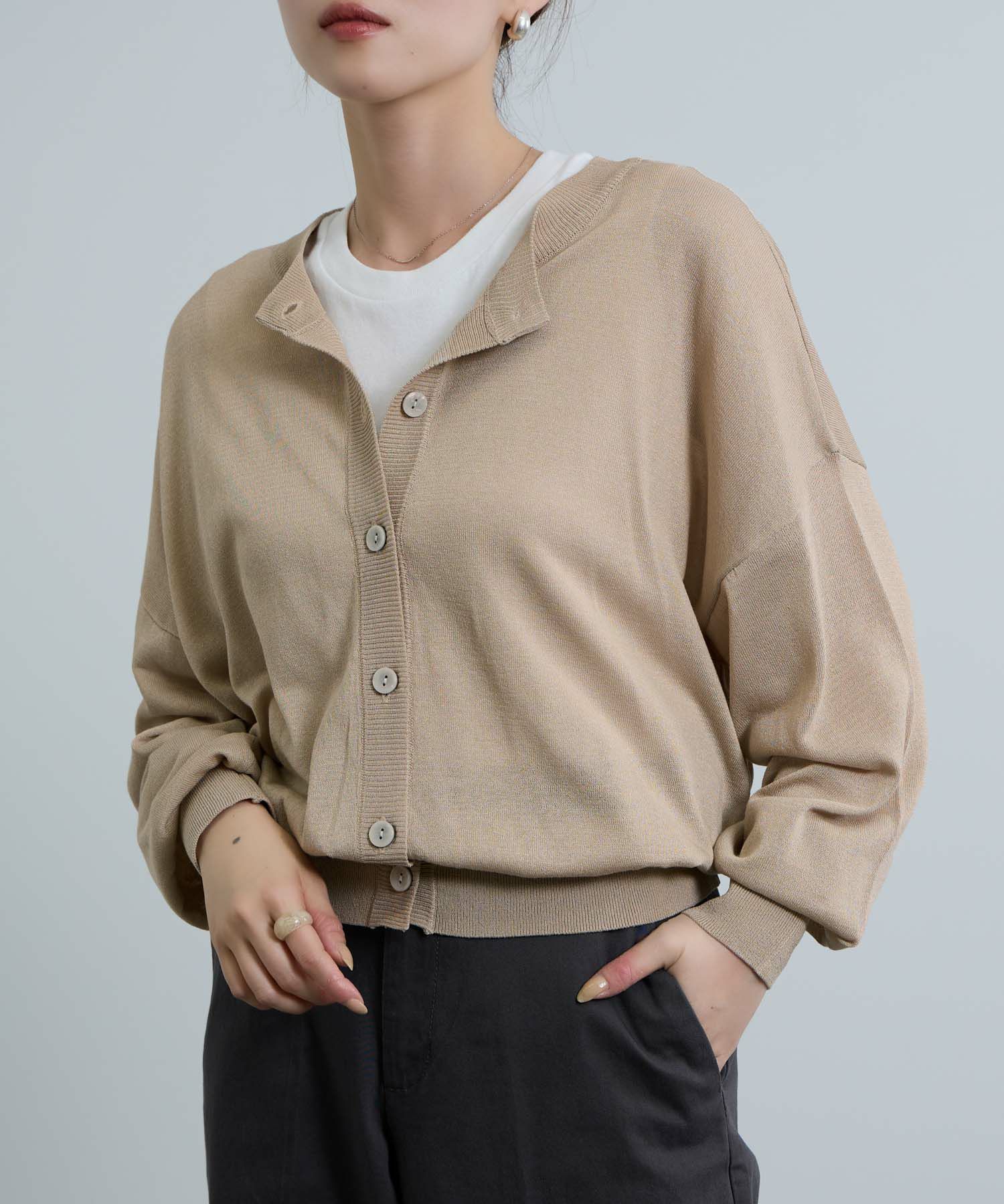[さらに50%OFF]Idnes  シアー前後2WAYカーディガン レディース商品画像-10
