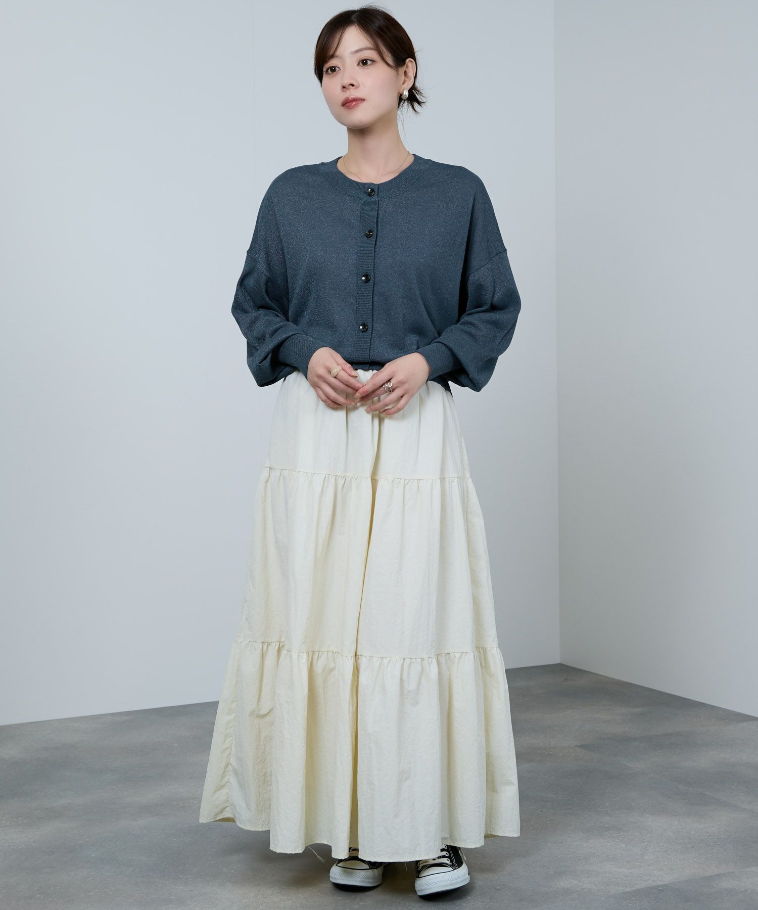 [さらに50%OFF]Idnes  シアー前後2WAYカーディガン レディース商品画像-15