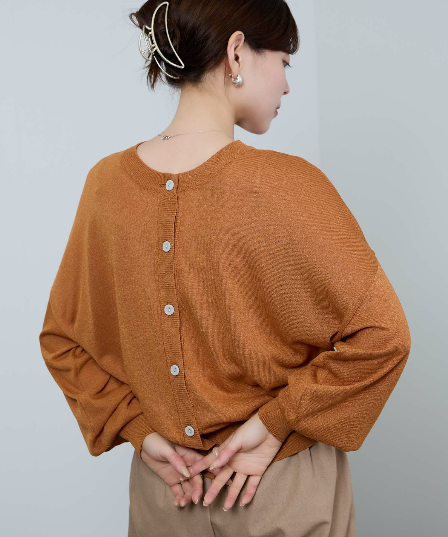 Idnes  シアー前後2WAYカーディガン レディース商品画像-19
