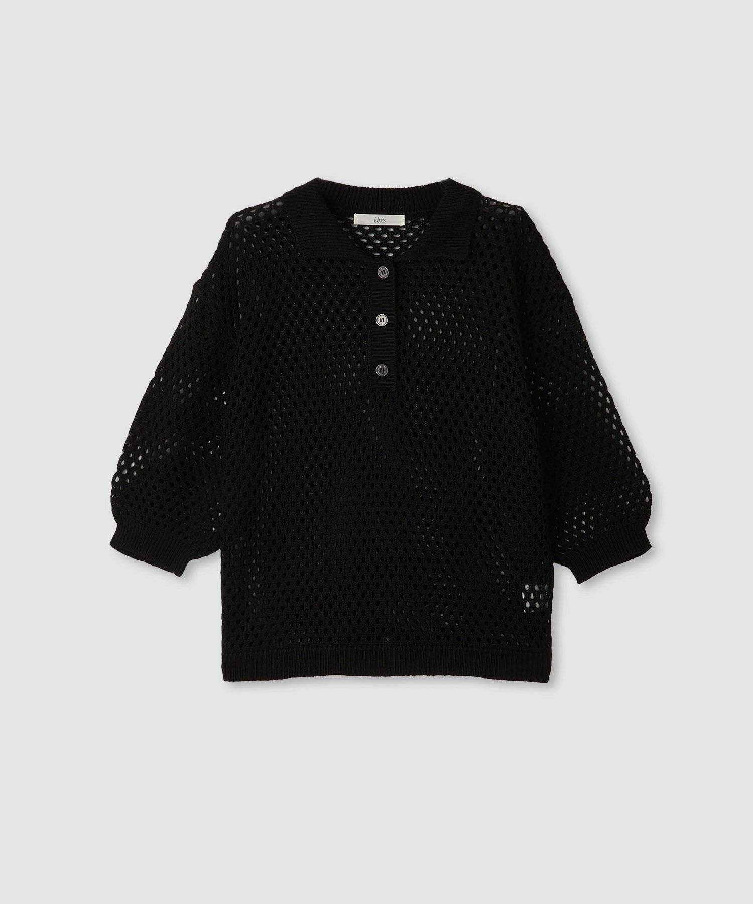 [さらに50%OFF]Idnes  メッシュニットポロシャツ レディース商品画像-16