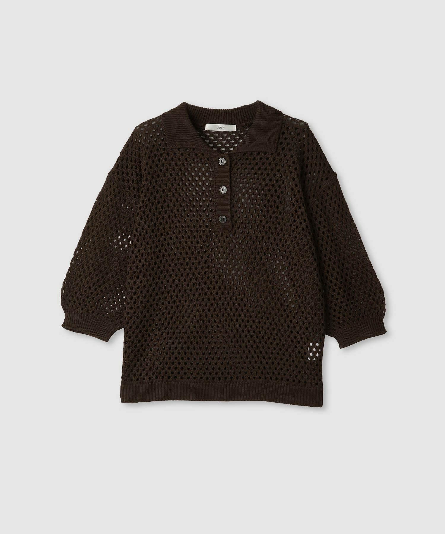 Idnes  メッシュニットポロシャツ レディース商品画像-17