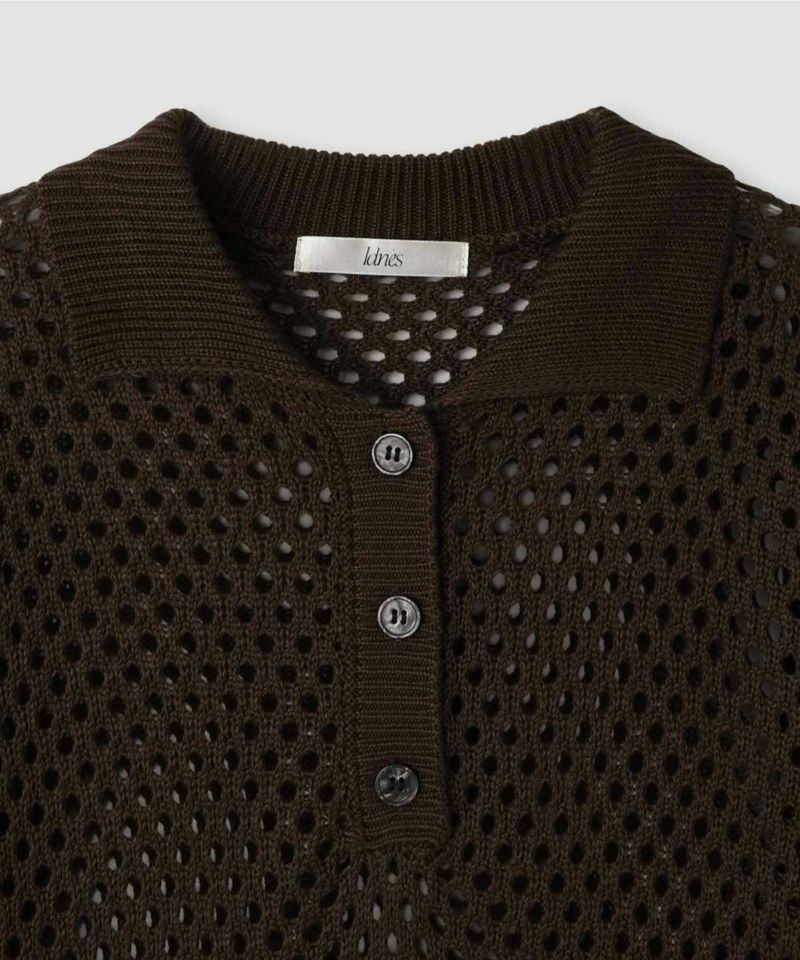 Idnes  メッシュニットポロシャツ レディース商品画像-19