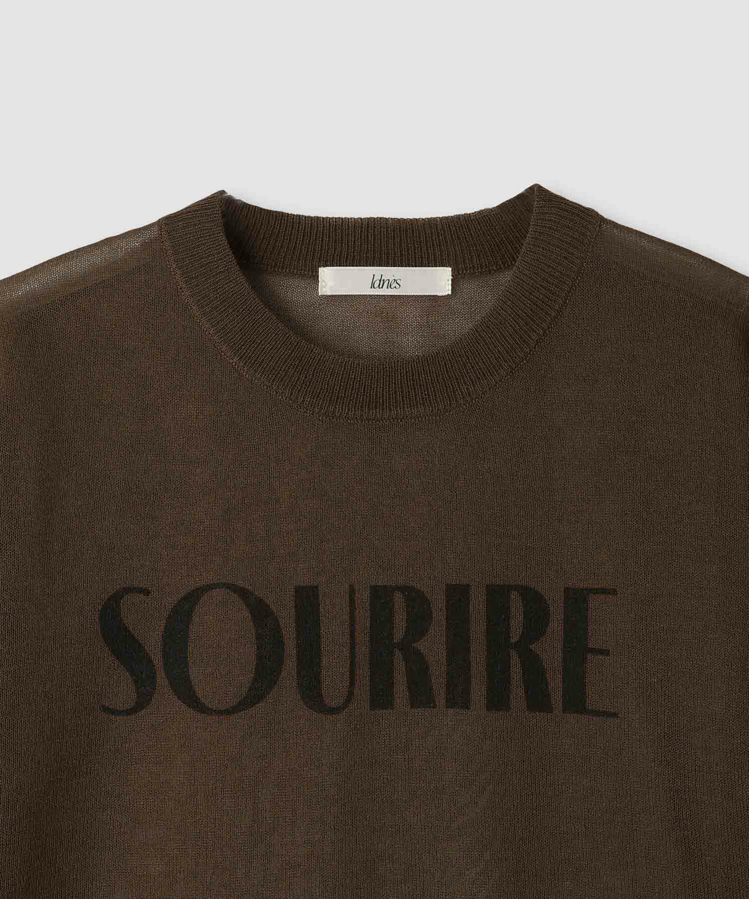 [さらに50%OFF]Idnes  シアーロゴハーフスリーブニット レディース商品画像-5