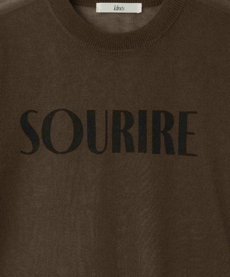 Idnes  シアーロゴハーフスリーブニット レディース商品画像-6