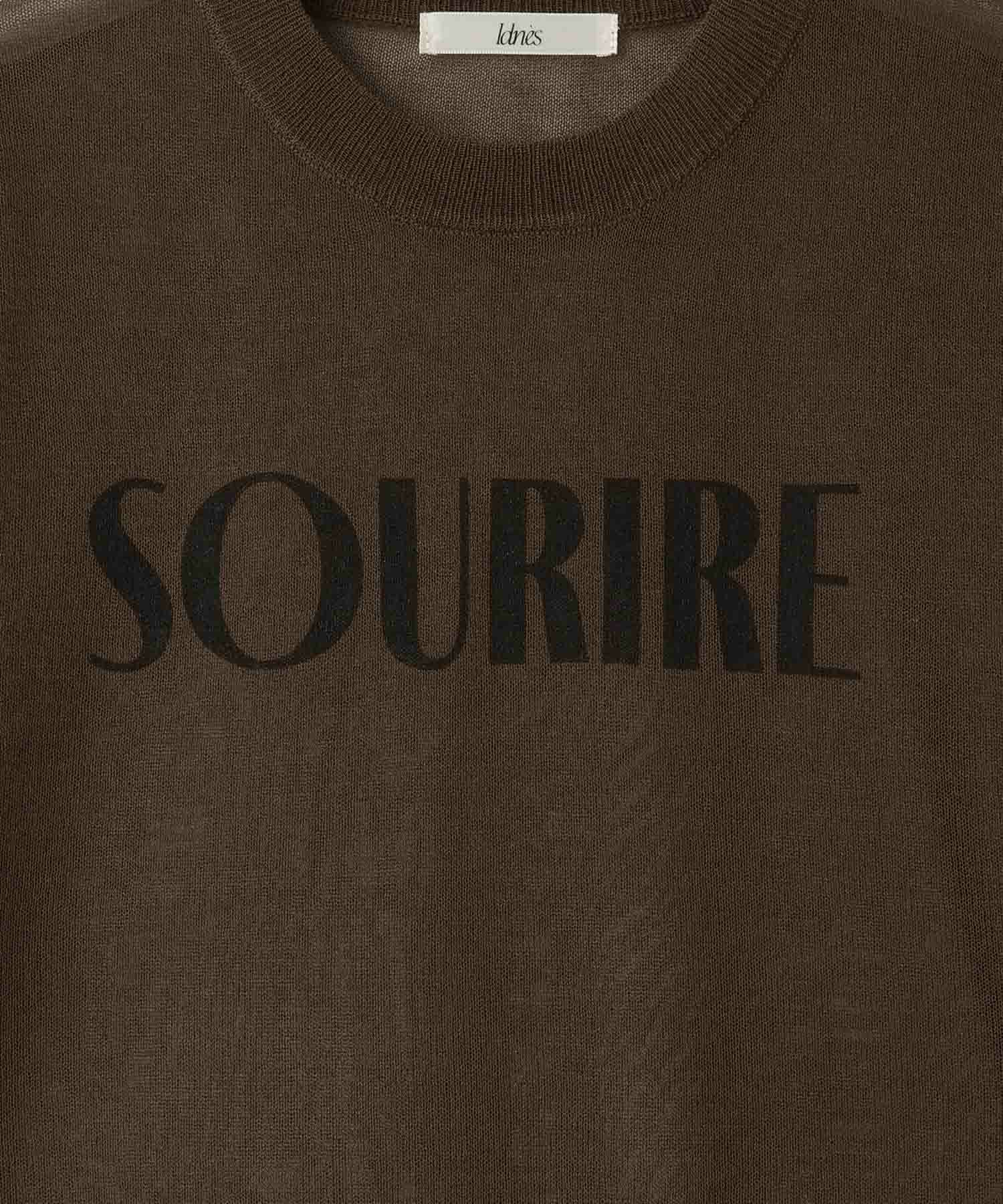 [さらに50%OFF]Idnes  シアーロゴハーフスリーブニット レディース商品画像-6