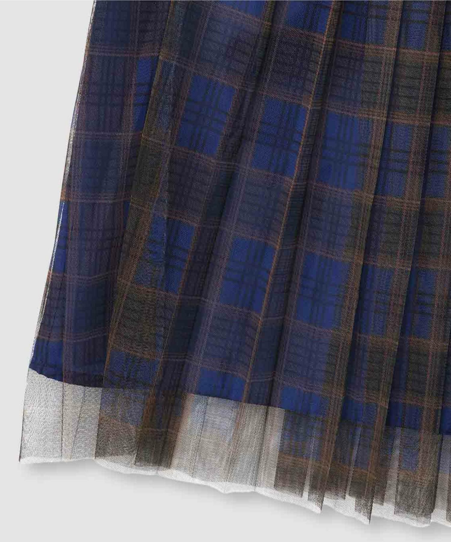 Idnes  チェック柄チュールスカート レディース商品画像-11