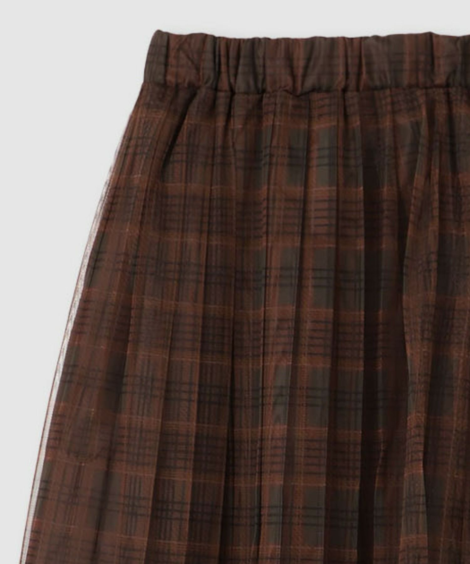 Idnes  チェック柄チュールスカート レディース商品画像-12