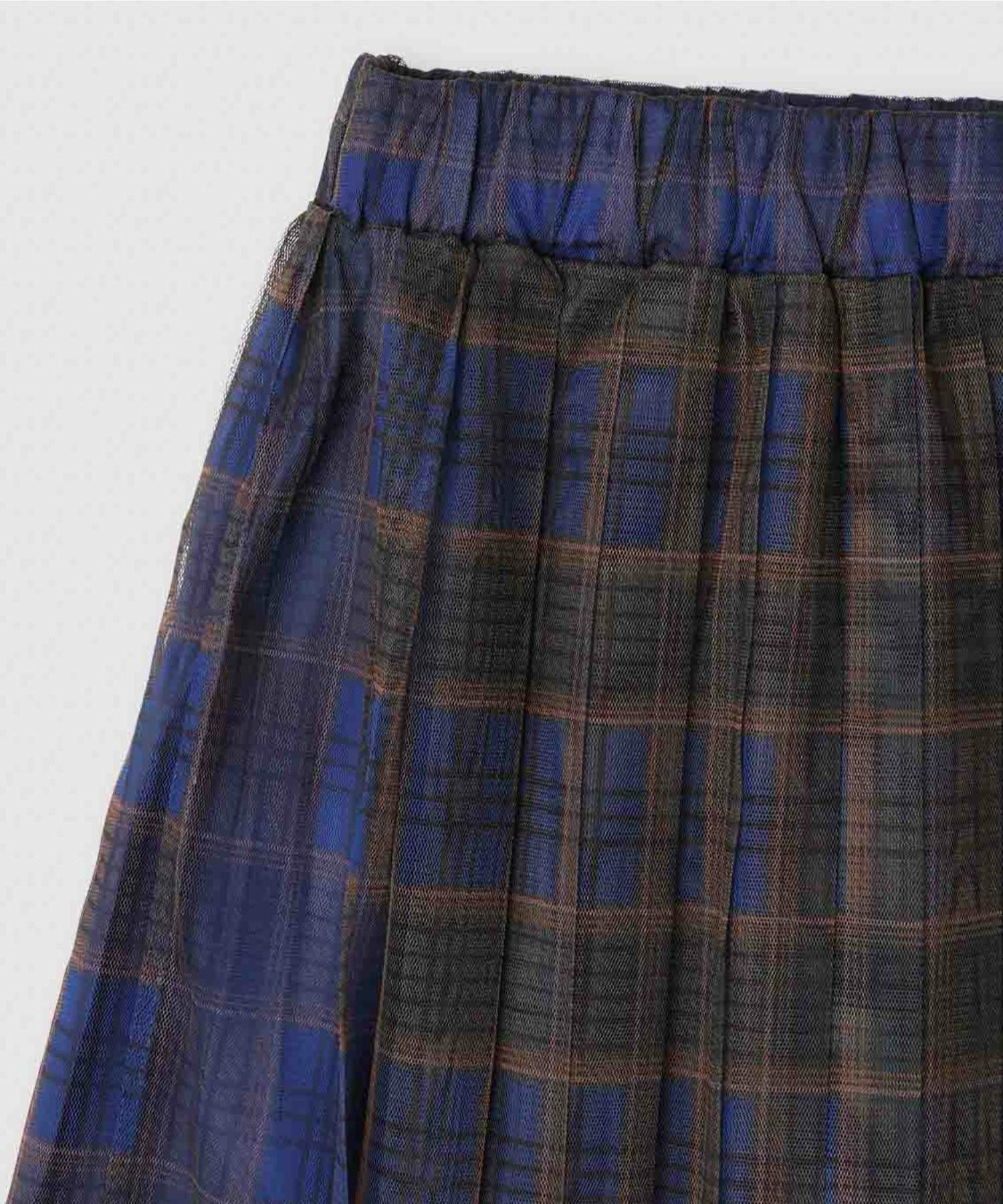 Idnes  チェック柄チュールスカート レディース商品画像-13