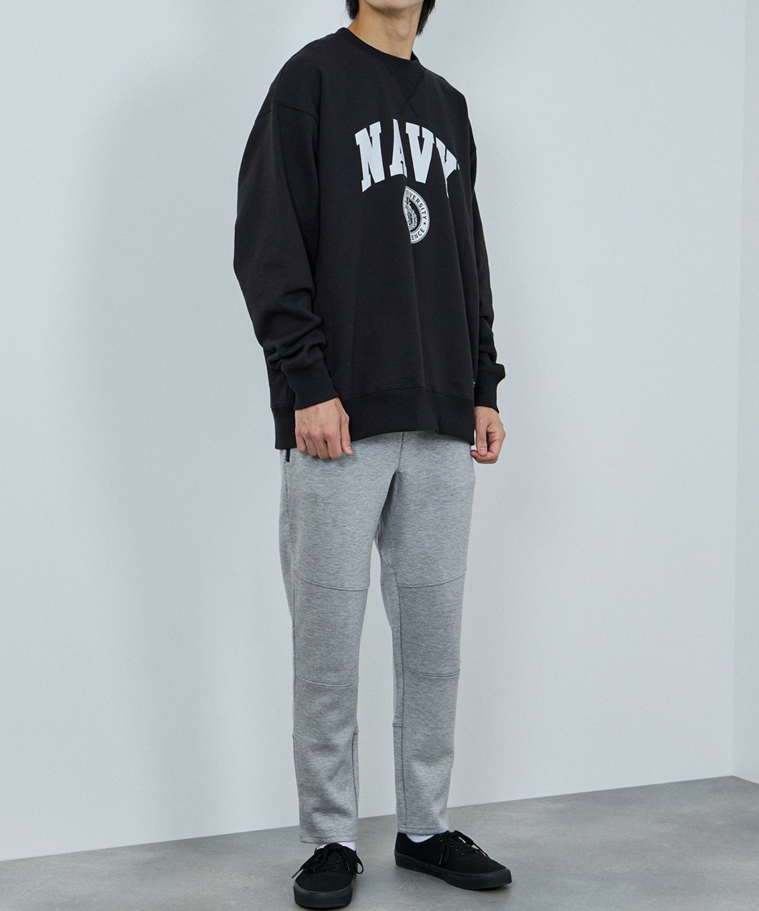 NAVY ポンチ素材 ジョガーパンツ メンズ商品画像-6