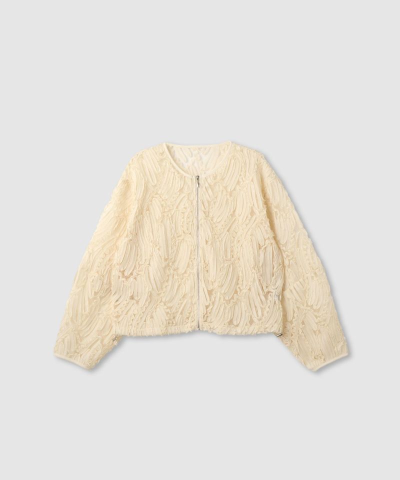 Idnes  チュール刺繍ブルゾン レディース商品画像-2