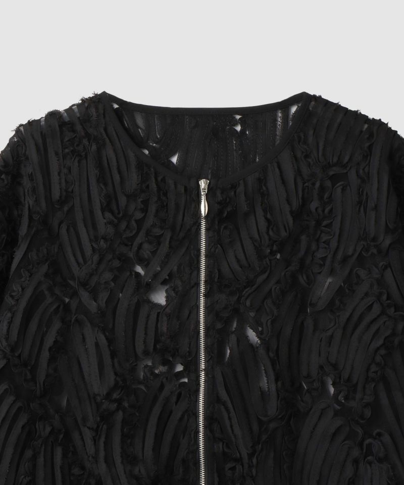 Idnes  チュール刺繍ブルゾン レディース商品画像-4