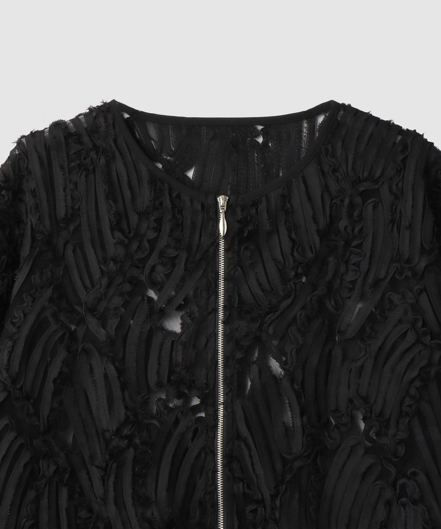 [最終さらに50%OFF]Idnes  チュール刺繍ブルゾン レディース商品画像-4