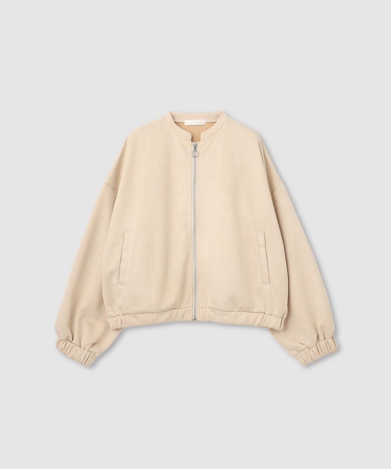 milli de l'air ポンチ素材 スエードライクブルゾン レディース商品画像-3