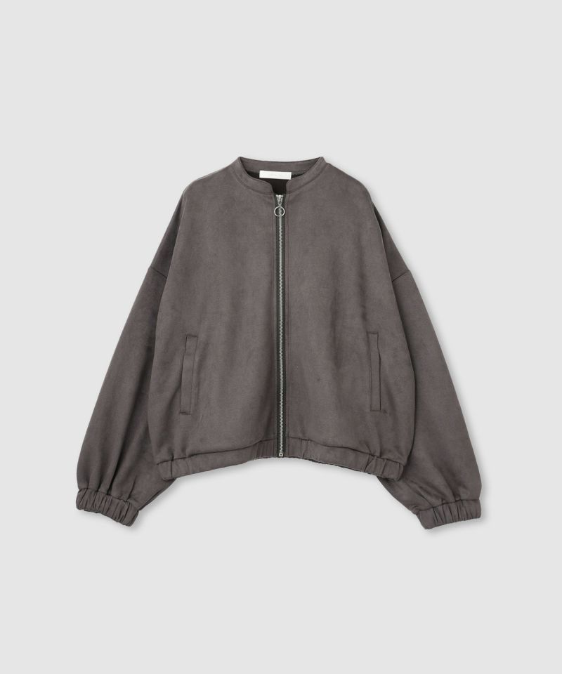 milli de l'air ポンチ素材 スエードライクブルゾン レディース商品画像-16