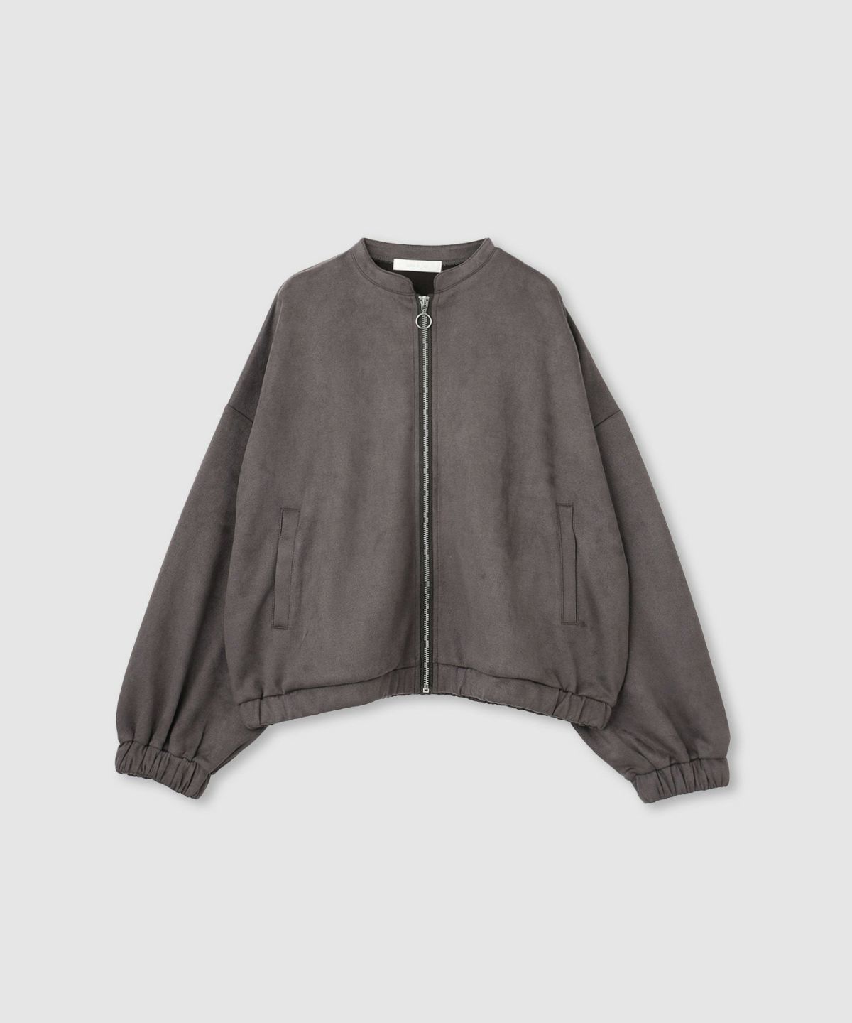 milli de l'air ポンチ素材 スエードライクブルゾン レディース